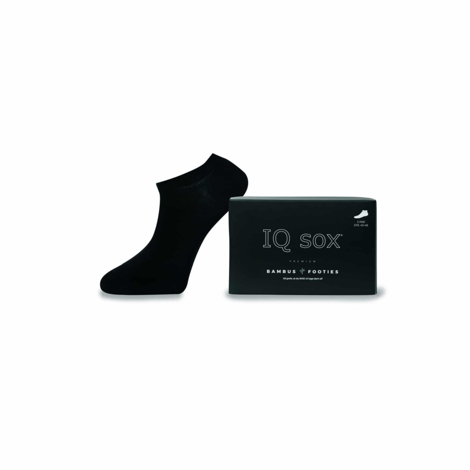 IQ Sox Bambus Footies 3-pack Saphire Black
