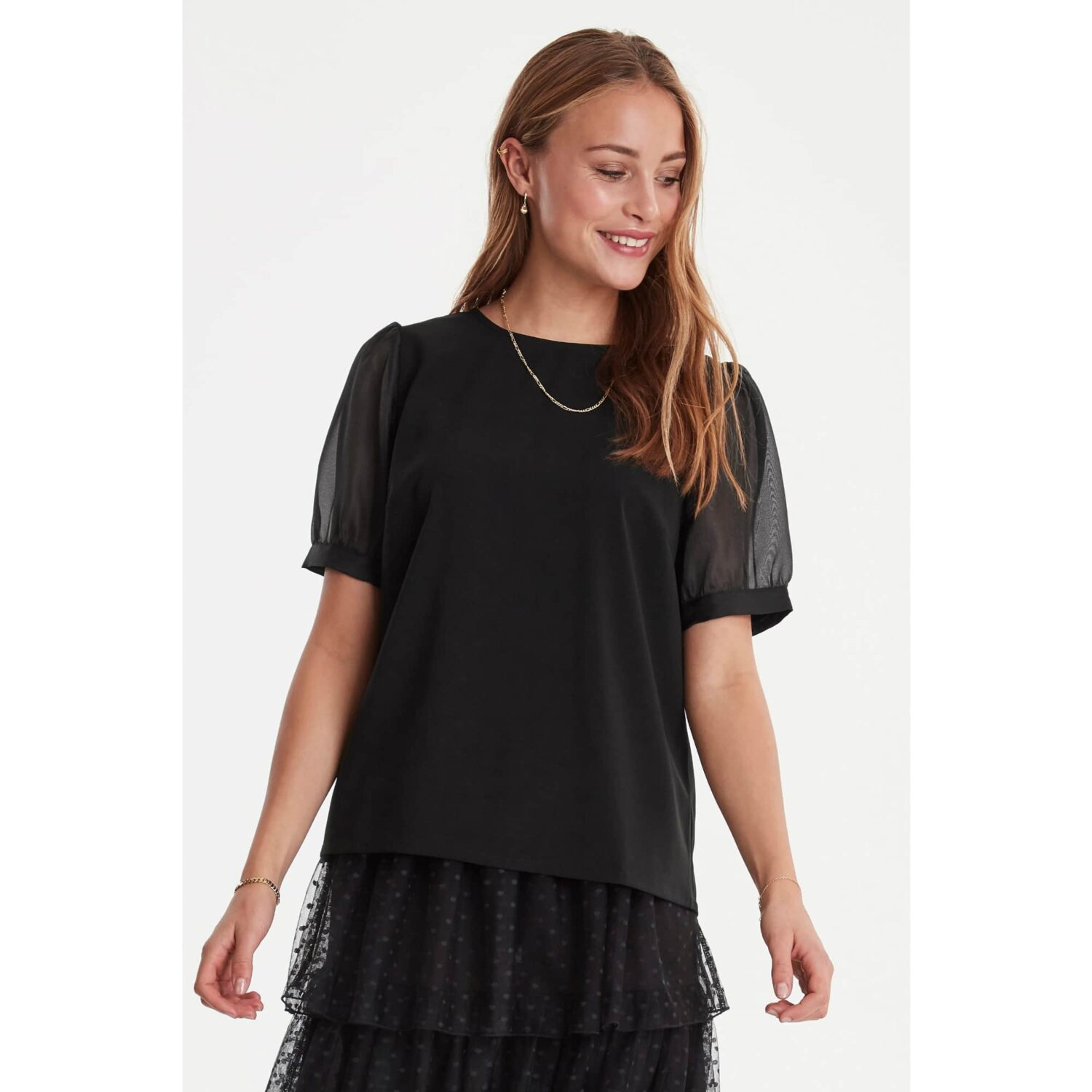 ICHI IXLUI SS Blouse Black
