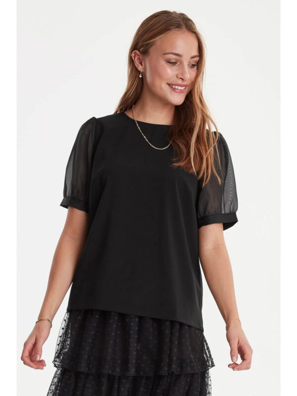 ICHI IXLUI SS Blouse Black