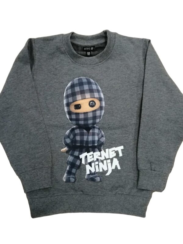 Kids Up Ternet Ninja Sweatshirt Grey