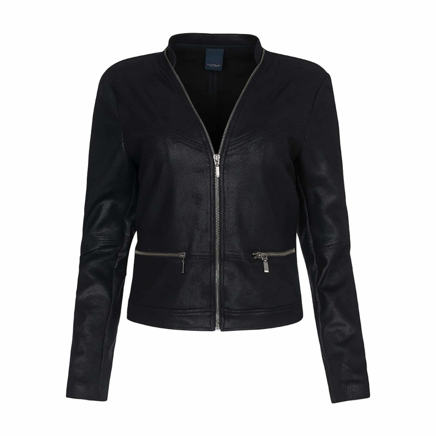 One Two Luxzuz Maise Coated Suede Jacket Black