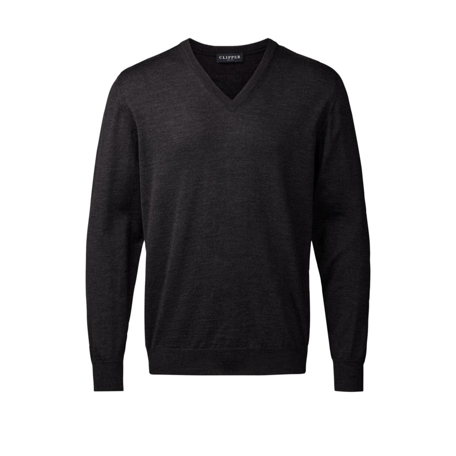 Clipper Merino Pullover V-neck Koksgrå