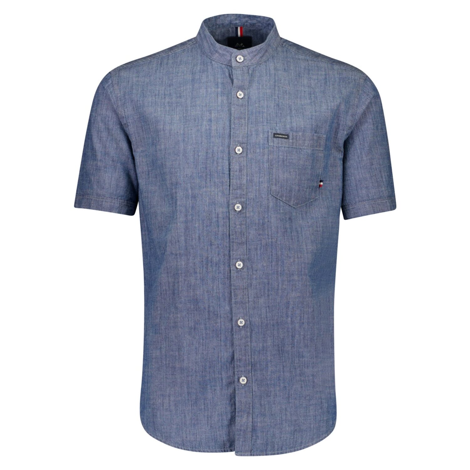 Lindbergh Skjorte Mandarin Collar Denim