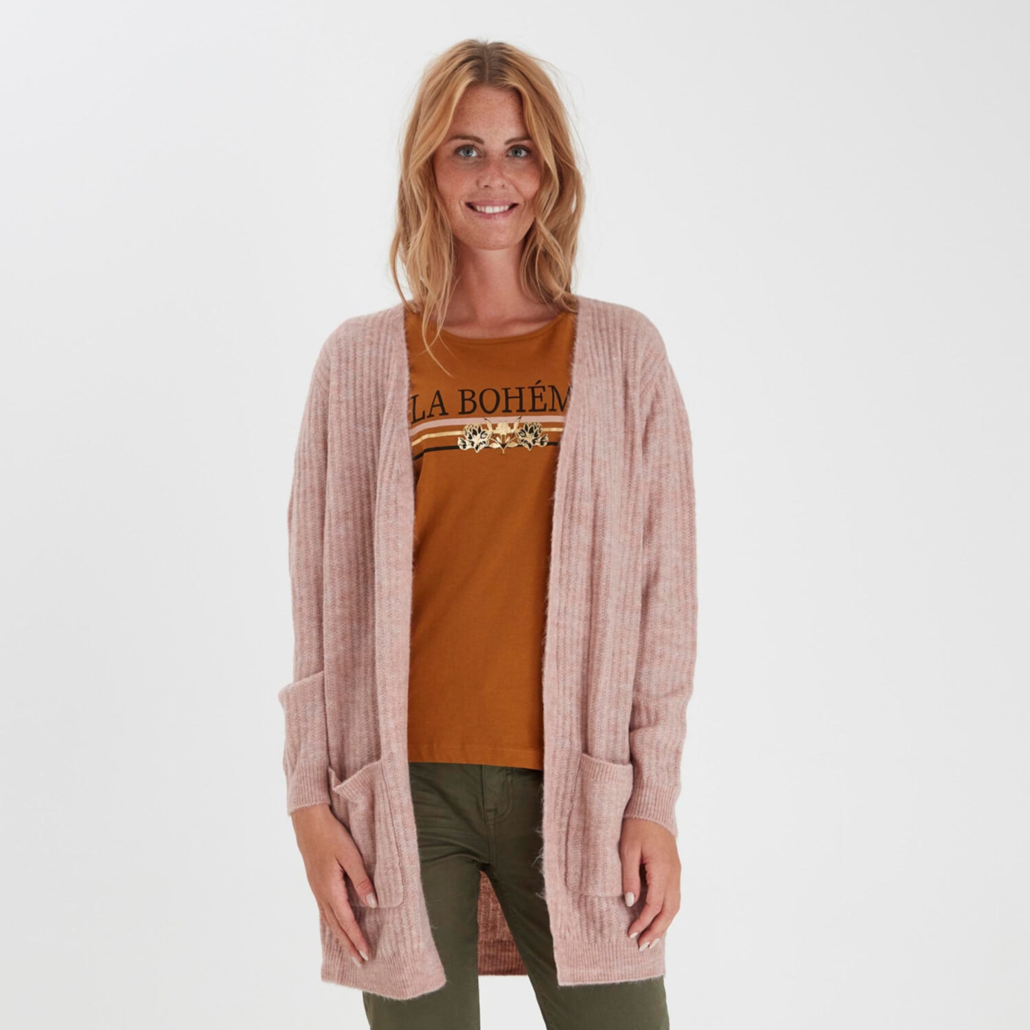 Fransa FRMESANDY 2 Cardigan Misty Rose Melange