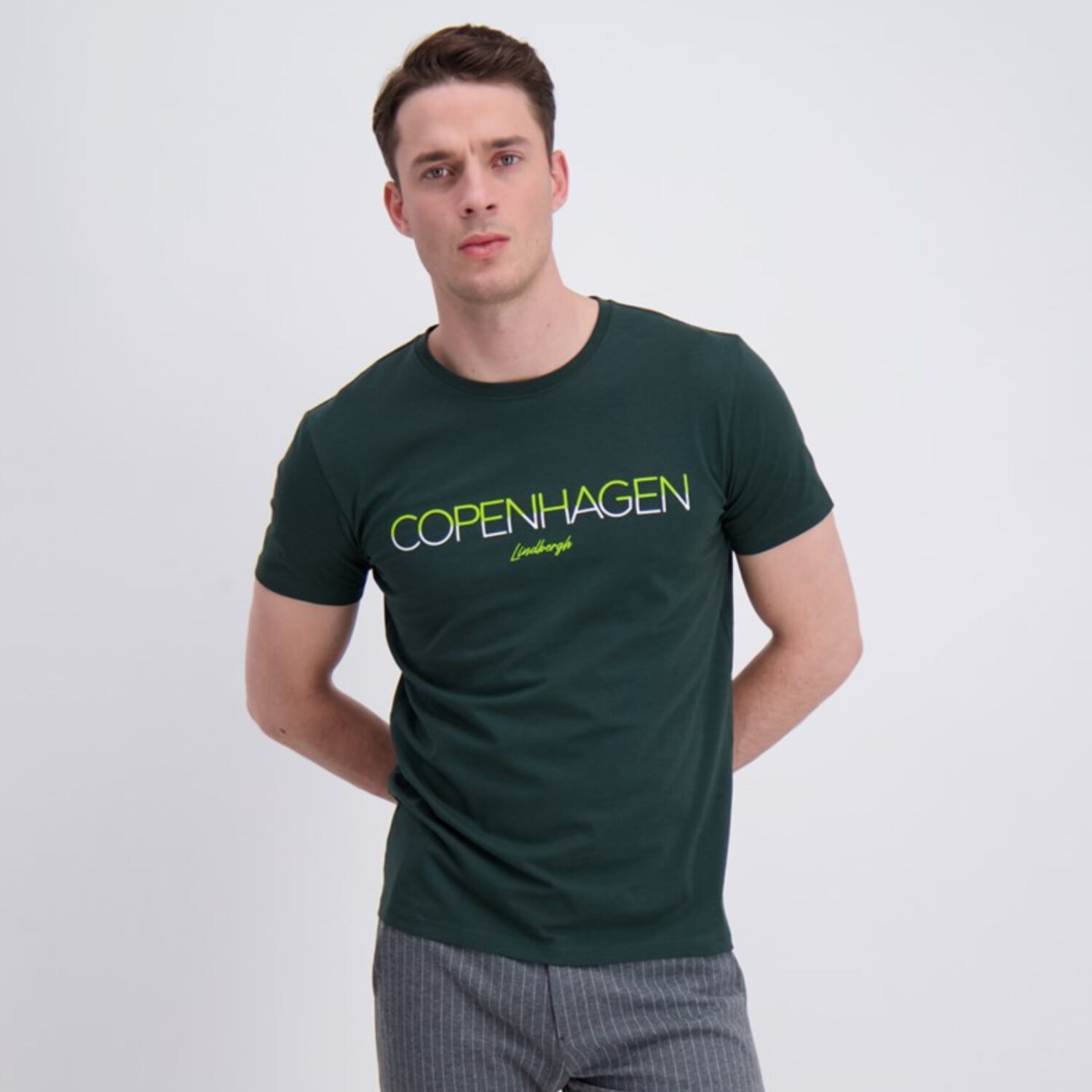 Lindbergh White Copenhagen T-shirt Green