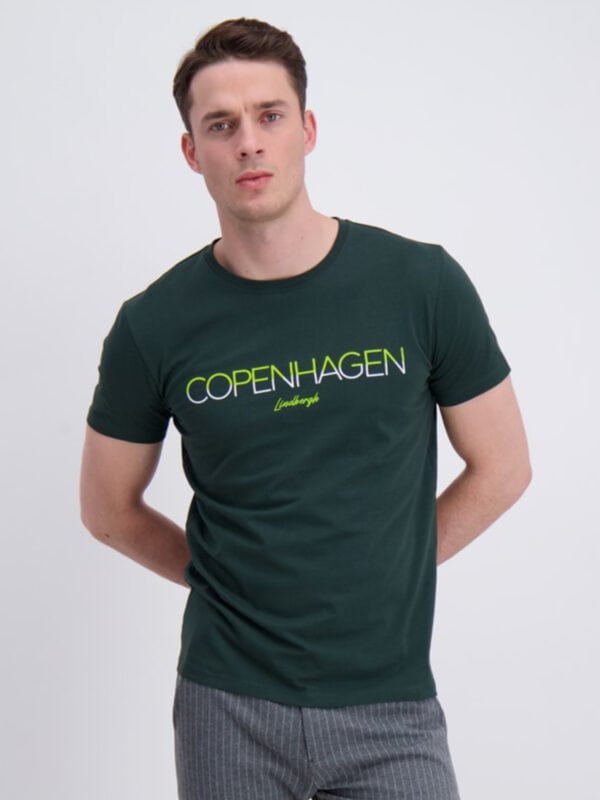 Lindbergh White Copenhagen T-shirt Green