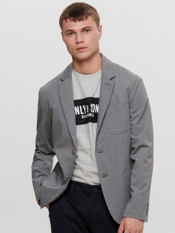 Only & Sons Mark Performance Blazer Lysegrå