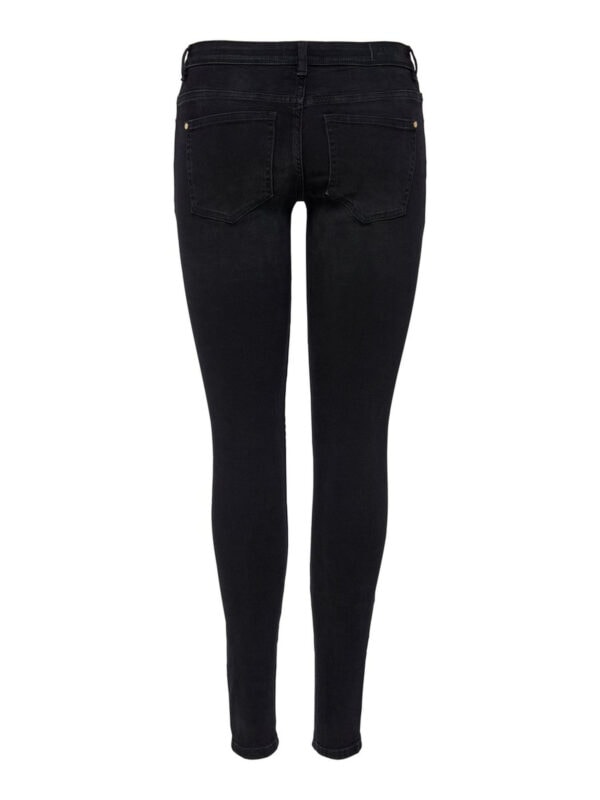 Only ONLISA4 LIFE REG ZIP SKINNY FIT JEANS Black Denim