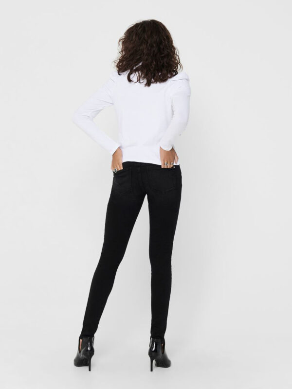 Only ONLISA4 LIFE REG ZIP SKINNY FIT JEANS Black Denim
