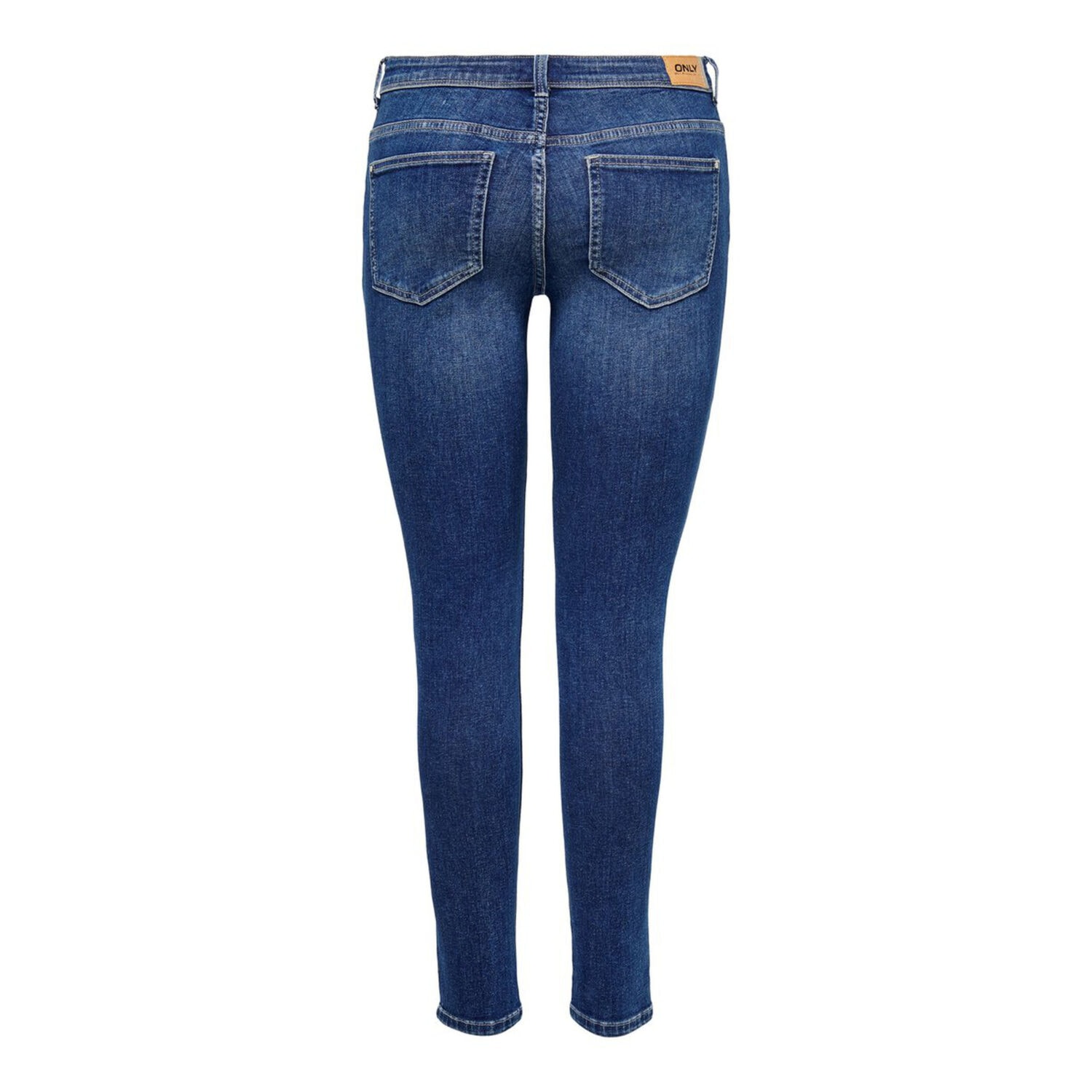 Only ONLISA4 LIFE ZIP REG SKINNY FIT JEANS Dark Blue Denim