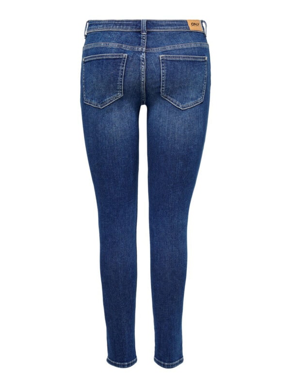 Only ONLISA4 LIFE ZIP REG SKINNY FIT JEANS Dark Blue Denim