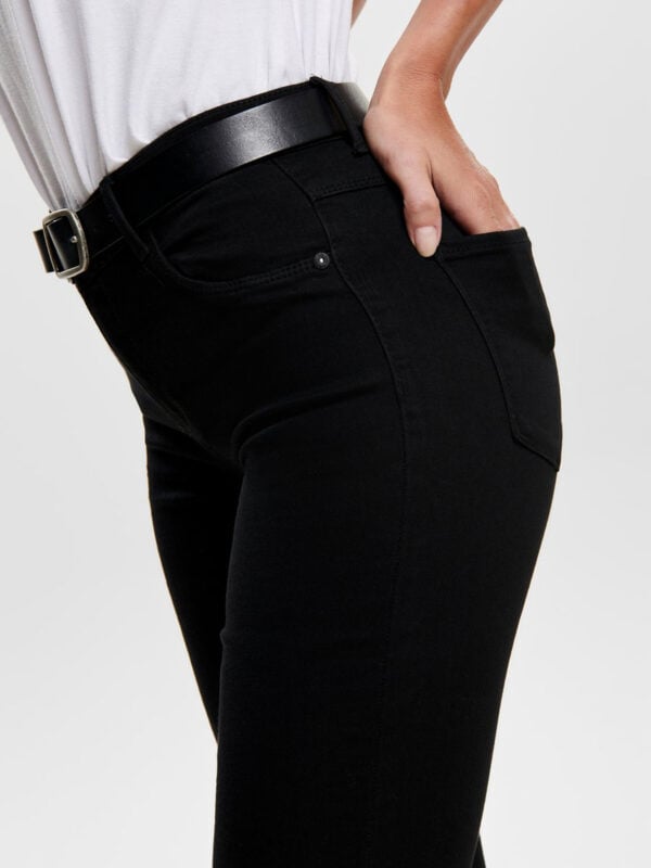 Only ONLRAIN REG SKINNY FIT JEANS Black Denim