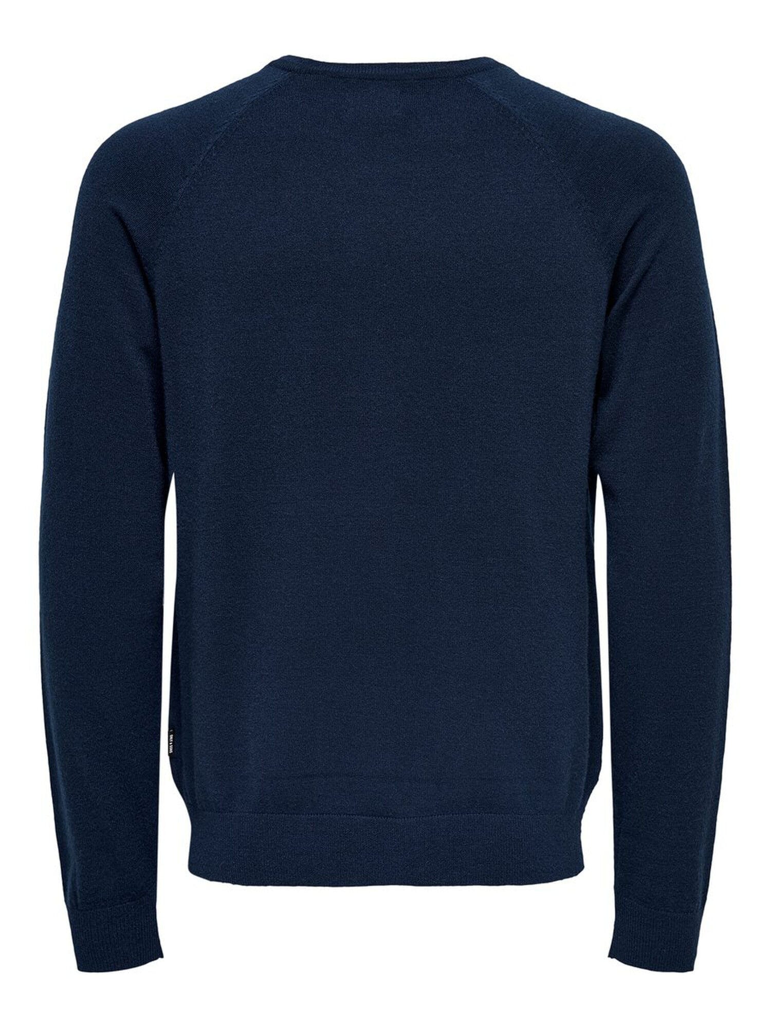 Only & Sons Mikkel 12 Soft Crew Raglan Knit Dress Blues