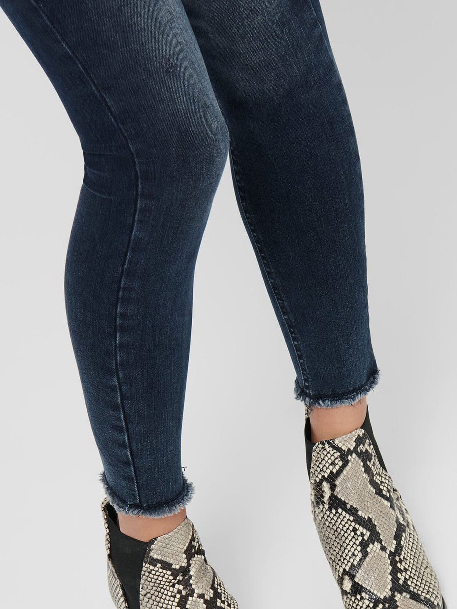 Only Blush Life Ankle Skinny Jeans Blue Black Denim