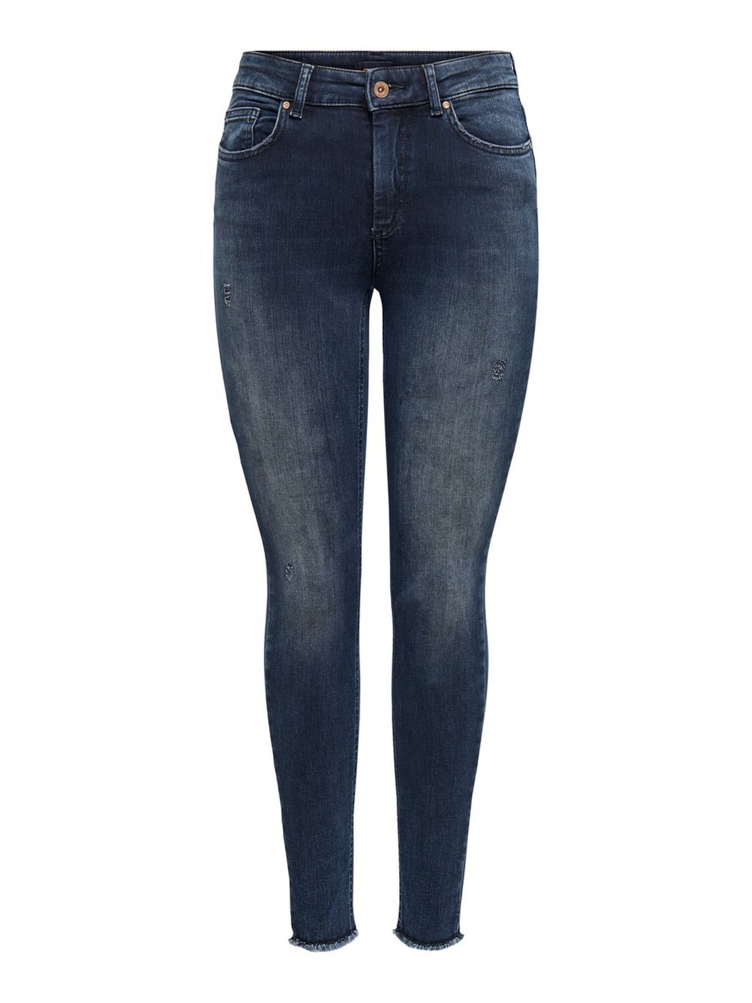 Only Blush Life Ankle Skinny Jeans Blue Black Denim