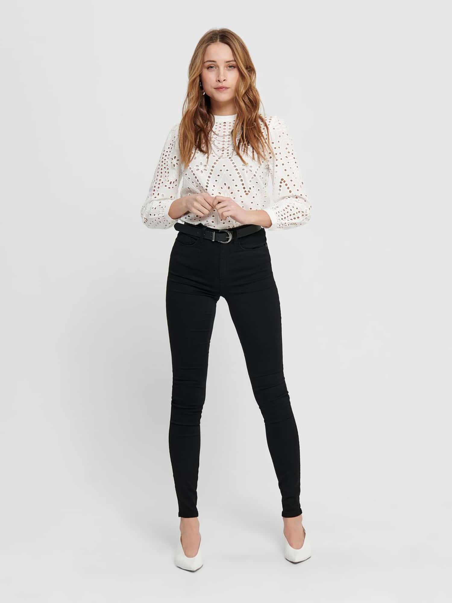 Only Royal Life High Skinny Jeans Black