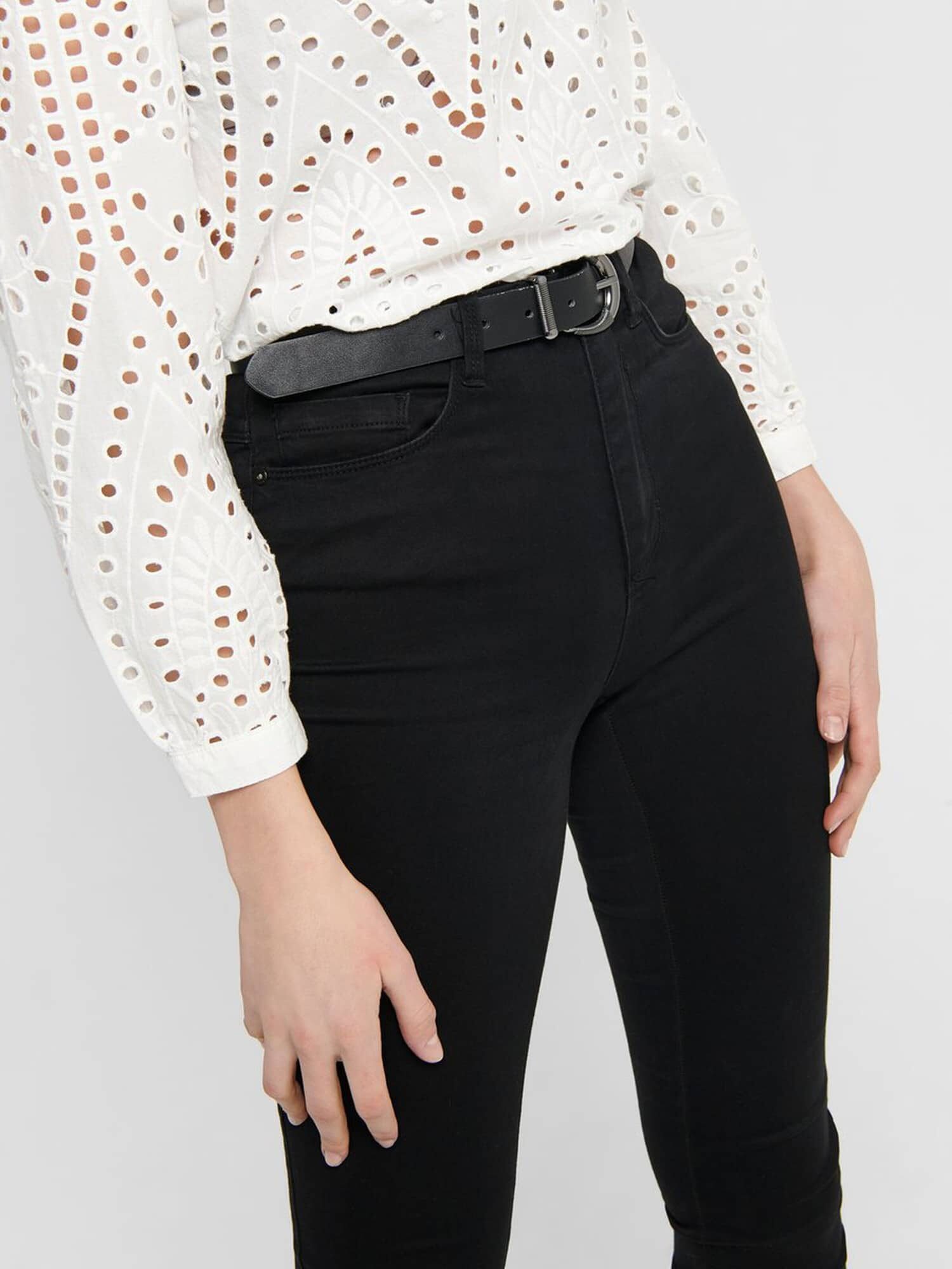 Only Royal Life High Skinny Jeans Black