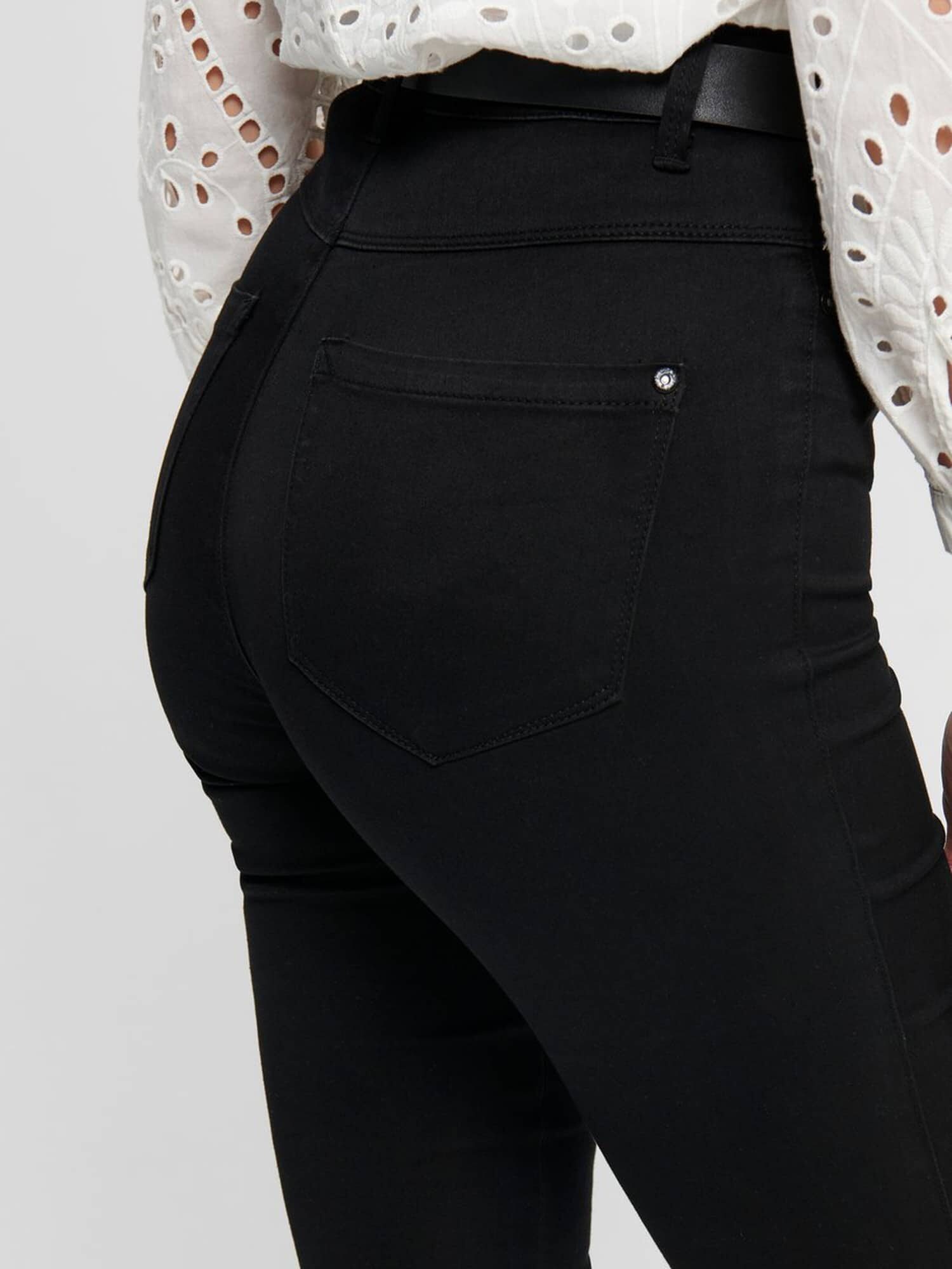 Only Royal Life High Skinny Jeans Black