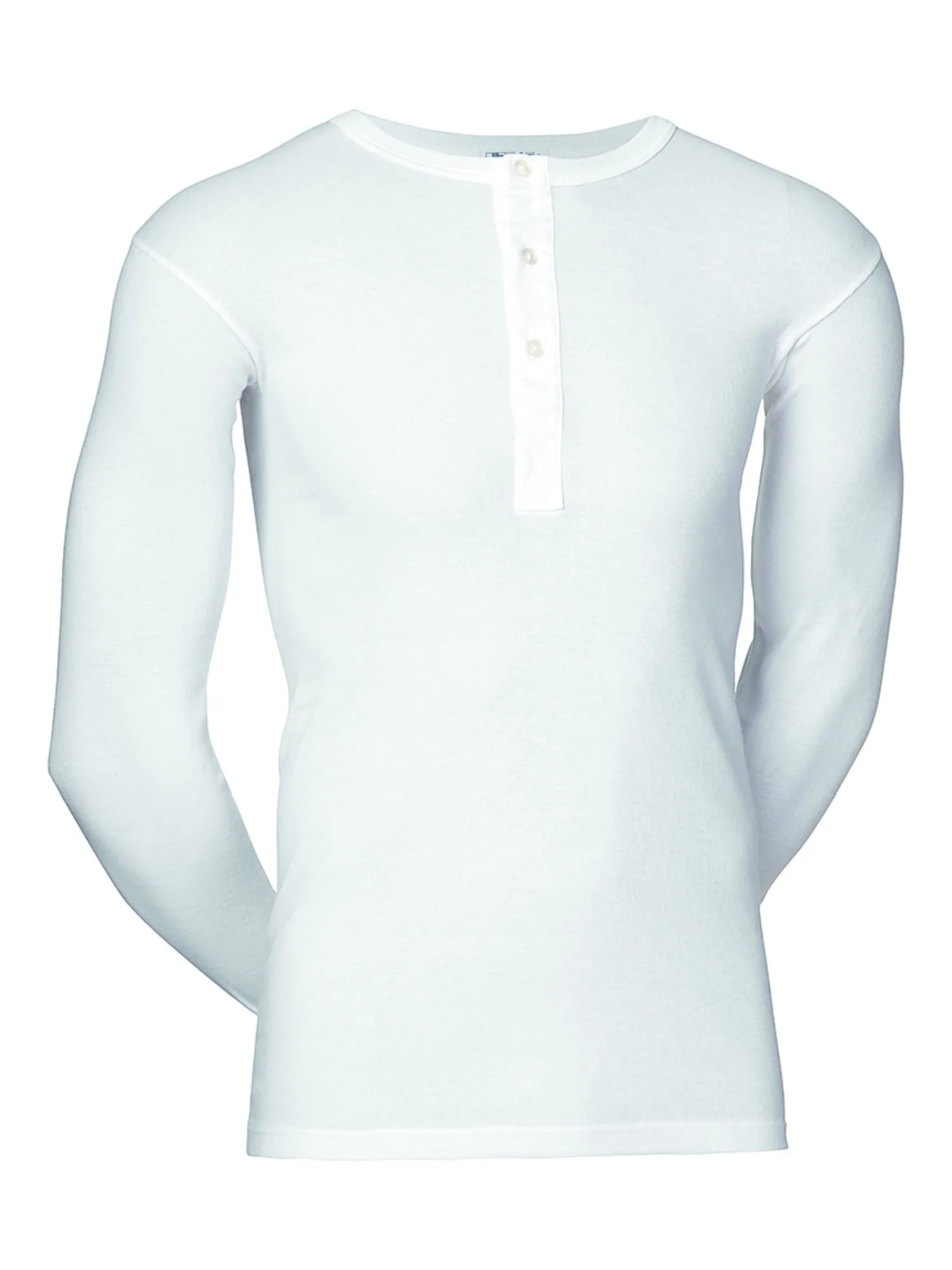 JBS Original T-shirt Lange Ærmer Knapper Hvid