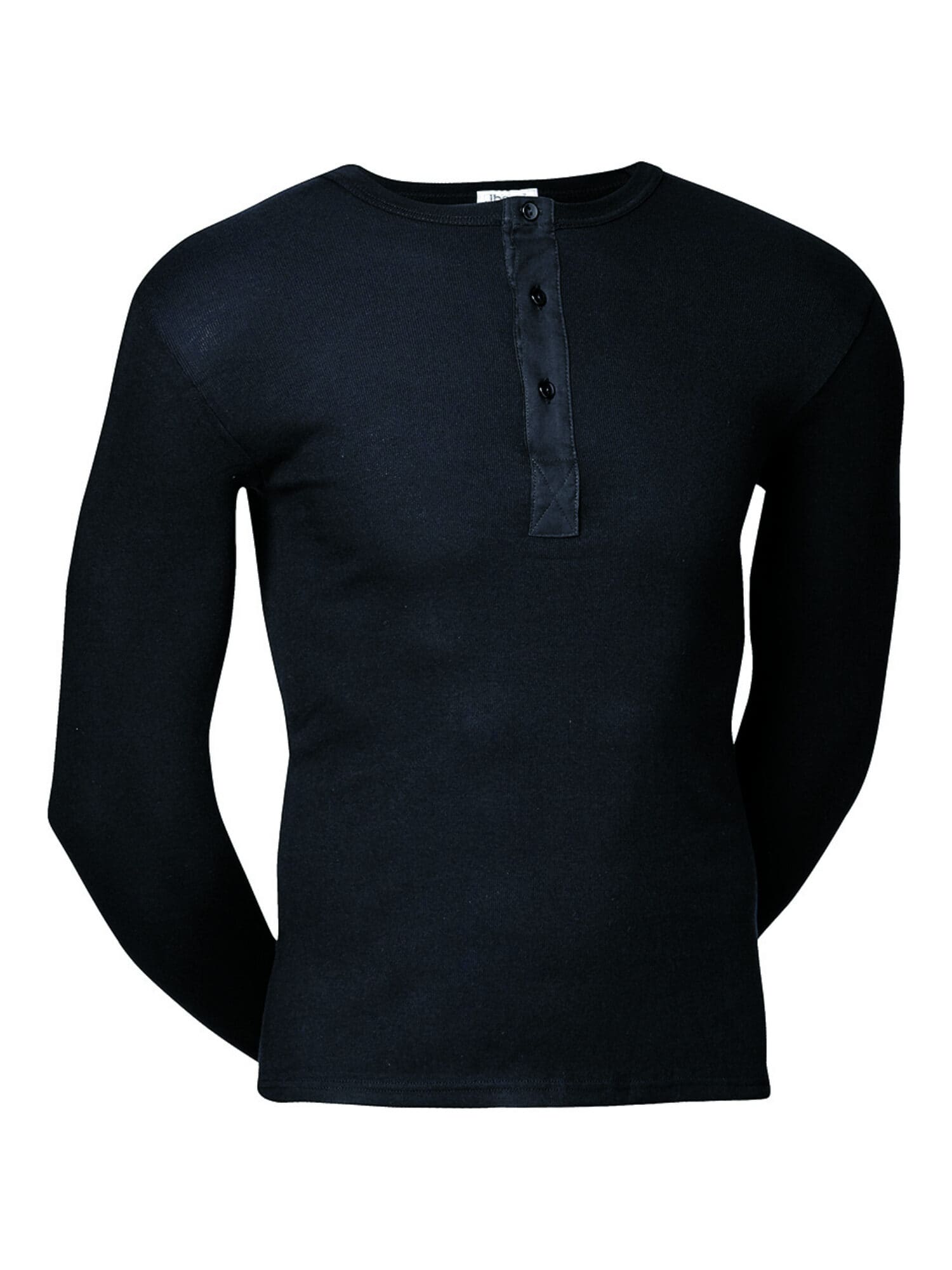 JBS Original T-shirt Lange Ærmer Knapper Sort