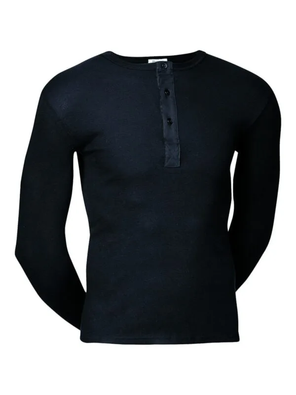 JBS Original T-shirt Lange Ærmer Knapper Sort