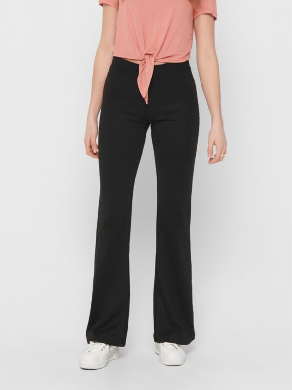 Only FEVER STRETCH FLAIRED PANTS Black