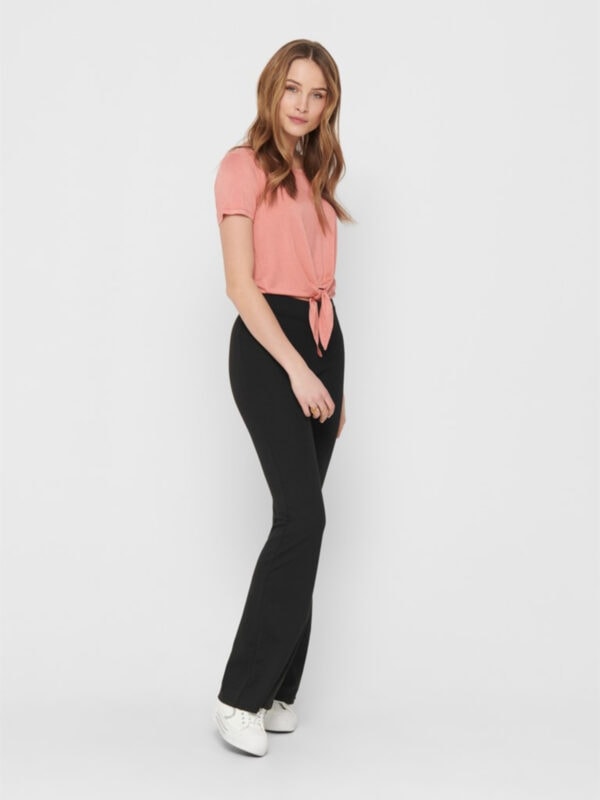 Only FEVER STRETCH FLAIRED PANTS Black