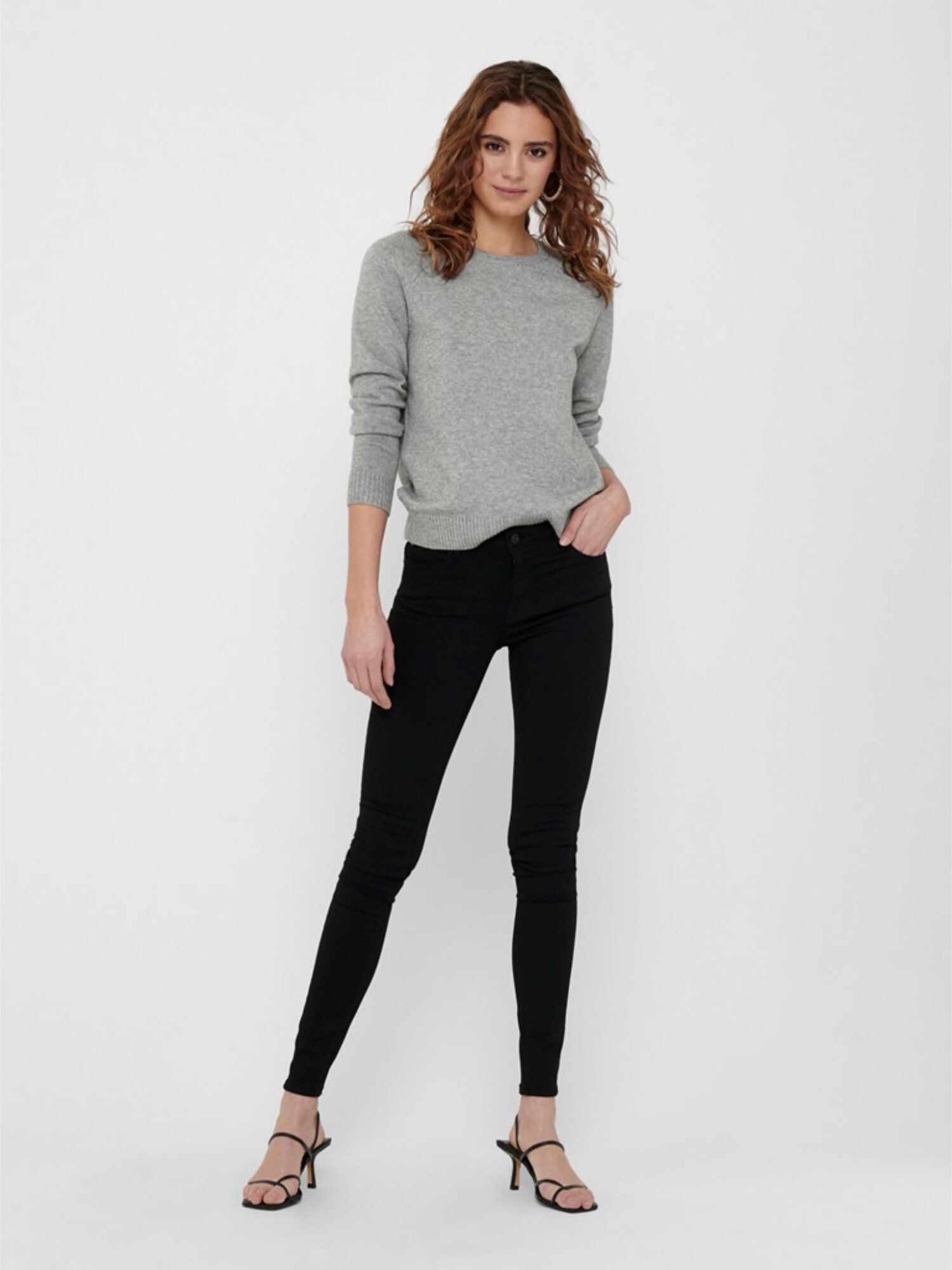 Only Lesly Kings Pullover MEDIUM GREY MELANGE