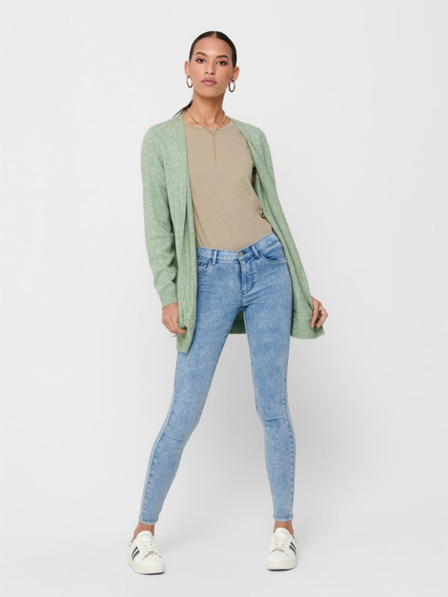 Only Lesly Open Cardigan Basil W. MELANGE