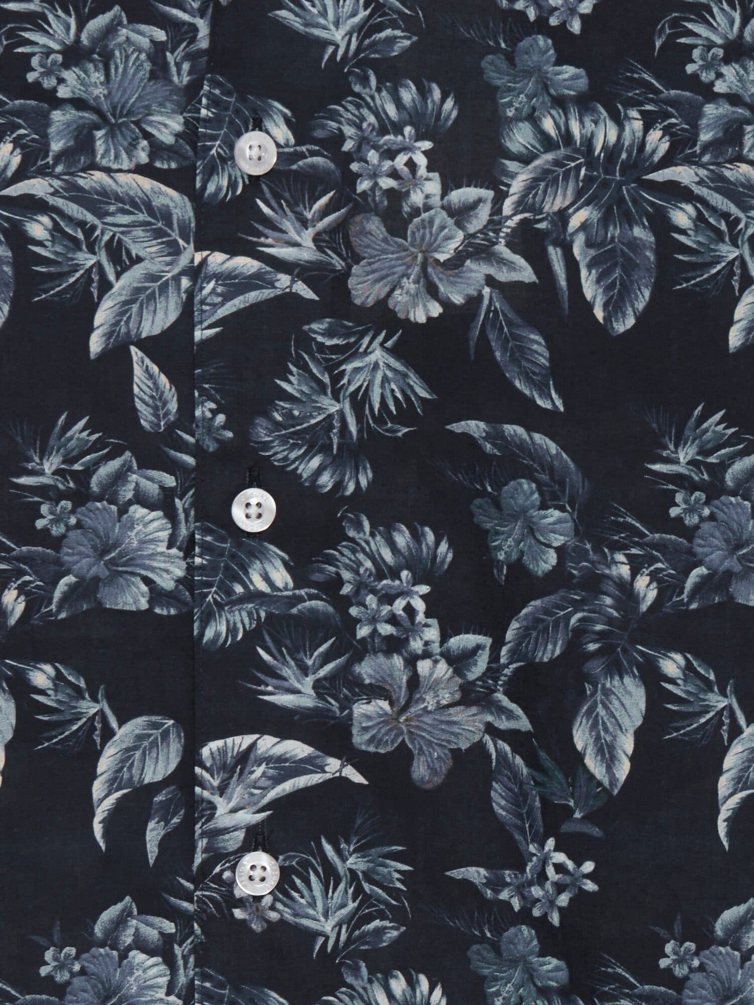 Casual Friday Anton CC Flower Printed Cuba Skjorte Navy Blazer