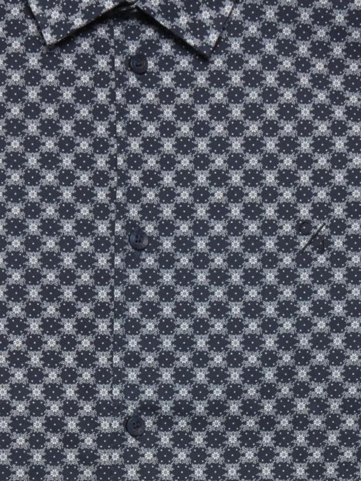 Casual Friday Arthur BU Flower Print Skjorte Navy Blazer