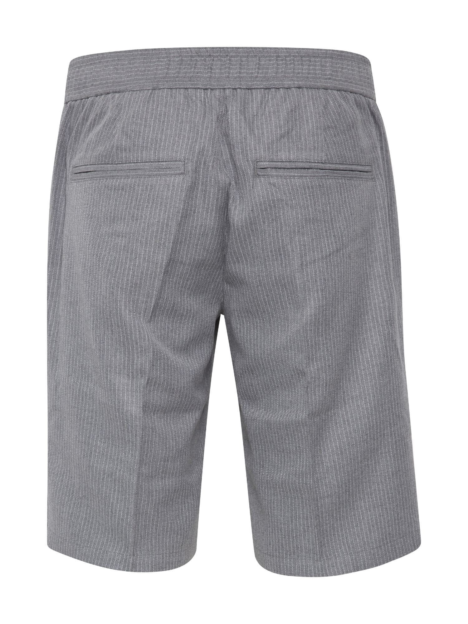 Casual Friday Pagh Pinstriped Shorts Light Grey