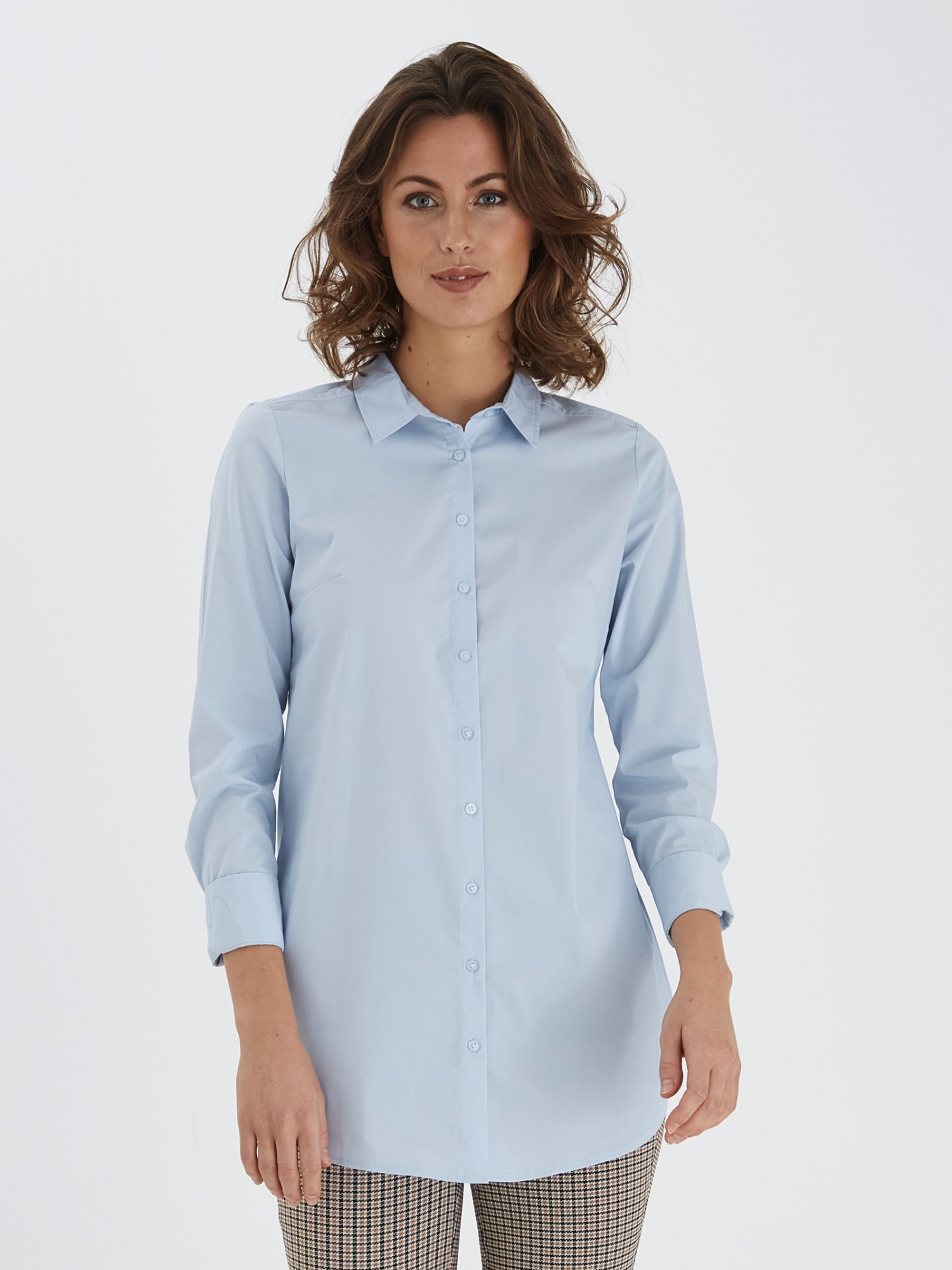 6 - Skjorte Blue FRZASHIRT Fransa Tøjkurven Cashmere