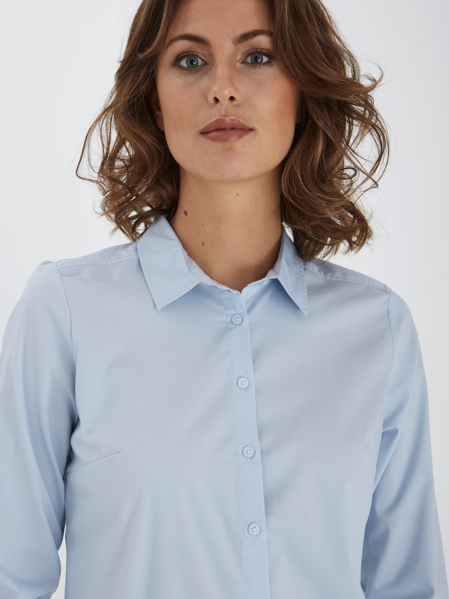 Fransa FRZASHIRT 6 Skjorte Cashmere Blue - Tøjkurven | Blusenkleider