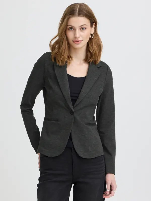 ICHI Kate Blazer Dark Grey Melange
