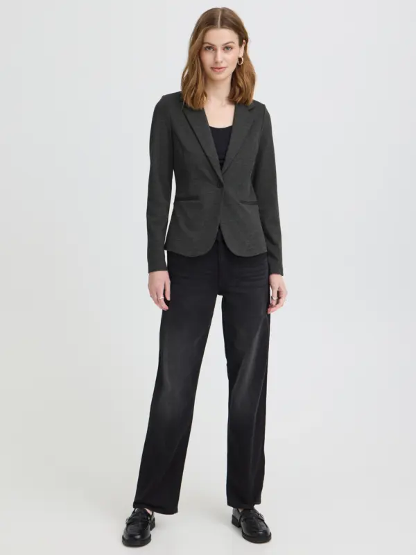 ICHI Kate Blazer Dark Grey Melange