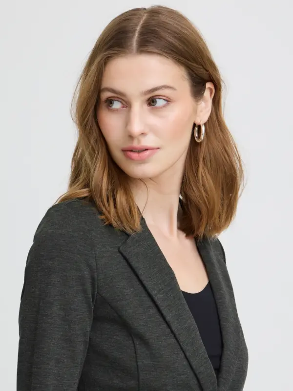 ICHI Kate Blazer Dark Grey Melange