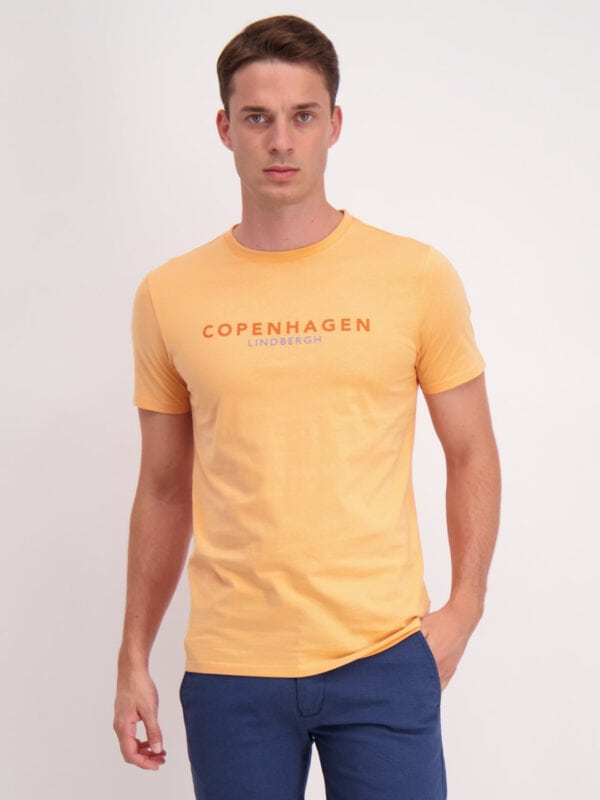 Lindbergh White Copenhagen T-shirt Orange