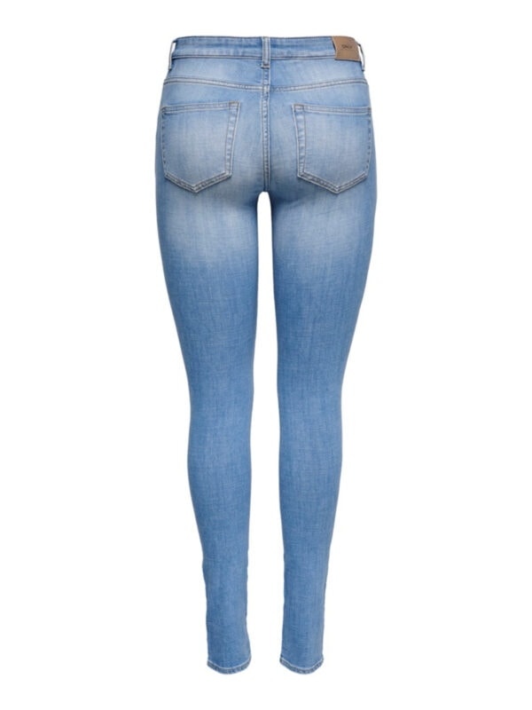 Only Anne K Life Mid Skinny Jeans Light Blue Denim
