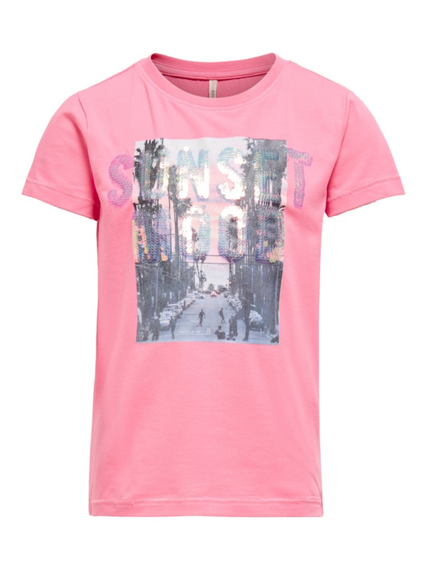 Kids Only Konlux Life T-shirt Strawberry Pink