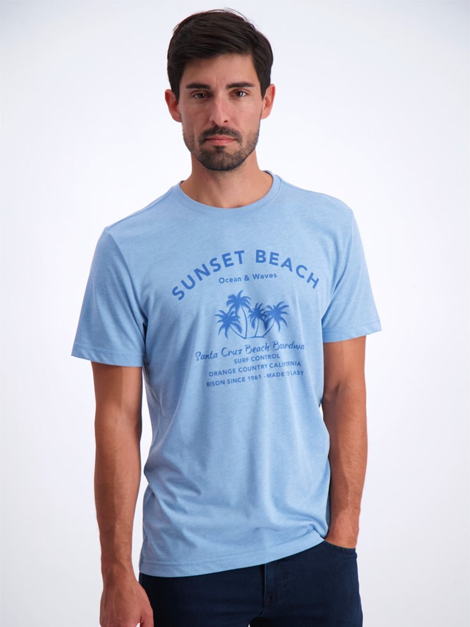 Bison T-shirt 80-400013 Blue