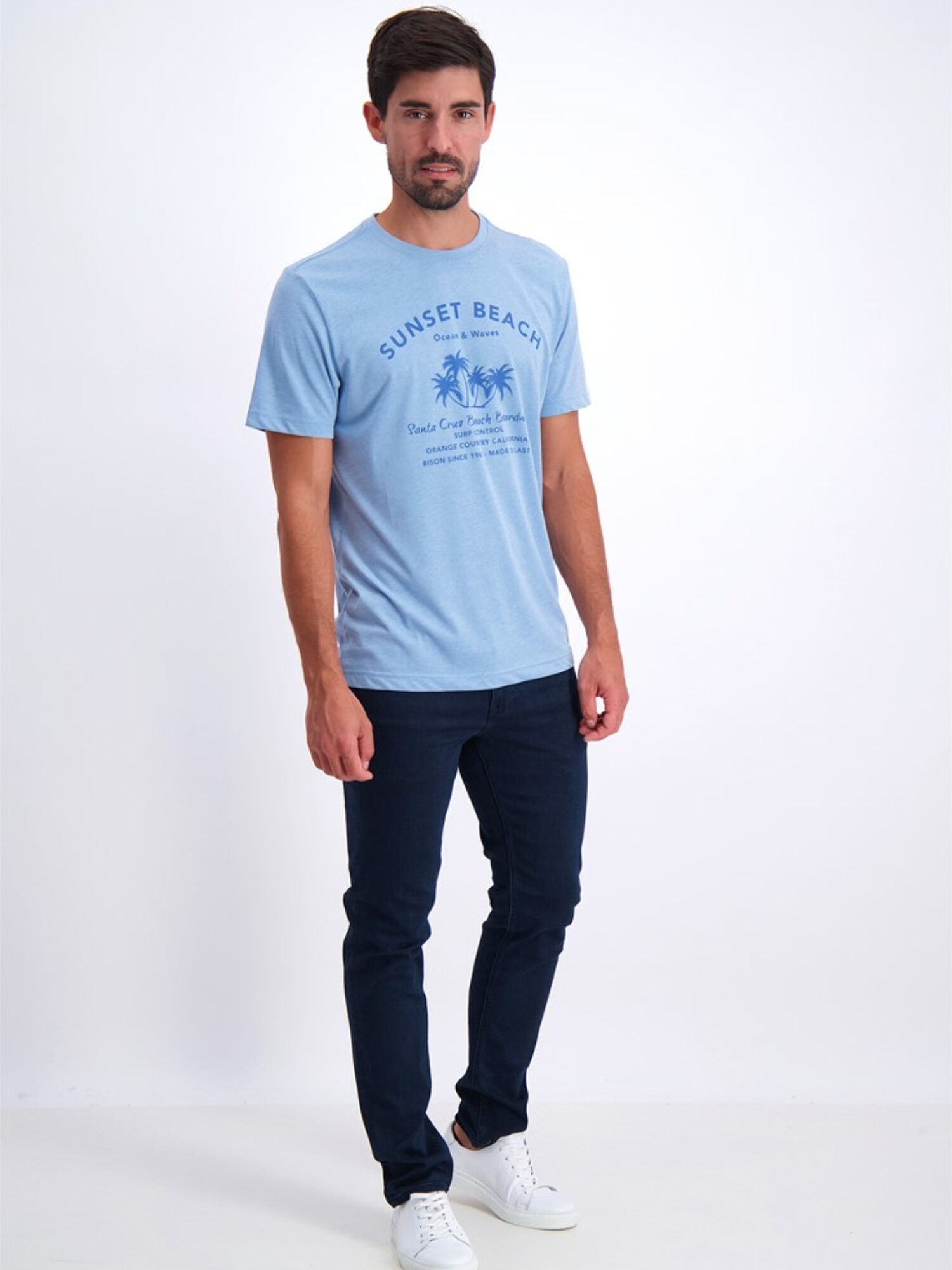 Bison T-shirt 80-400013 Blue