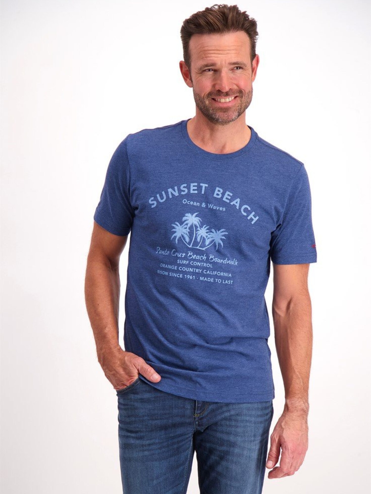 Bison T-shirt 80-400013 Navy
