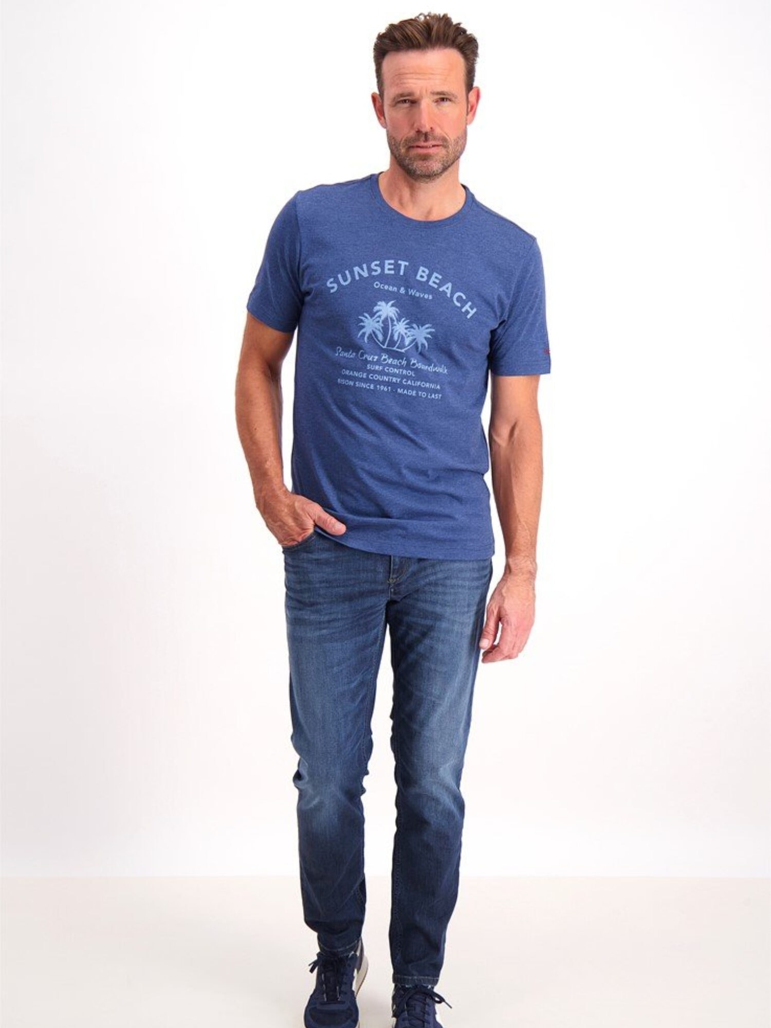 Bison T-shirt 80-400013 Navy