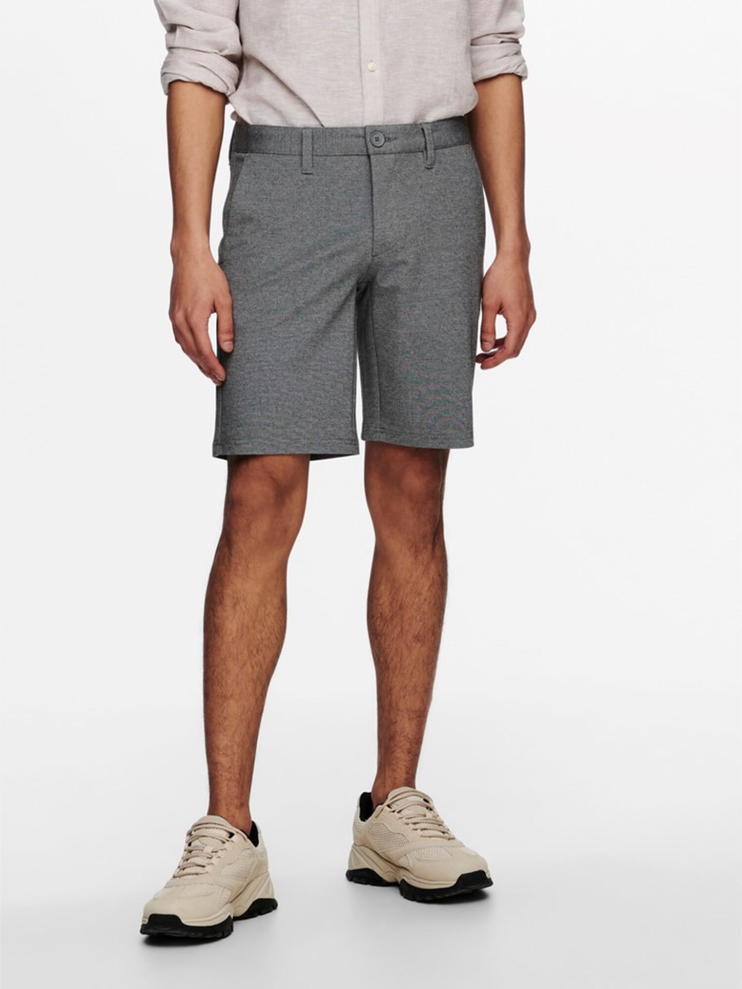Only & Sons Mark Shorts Medium Grey Melange