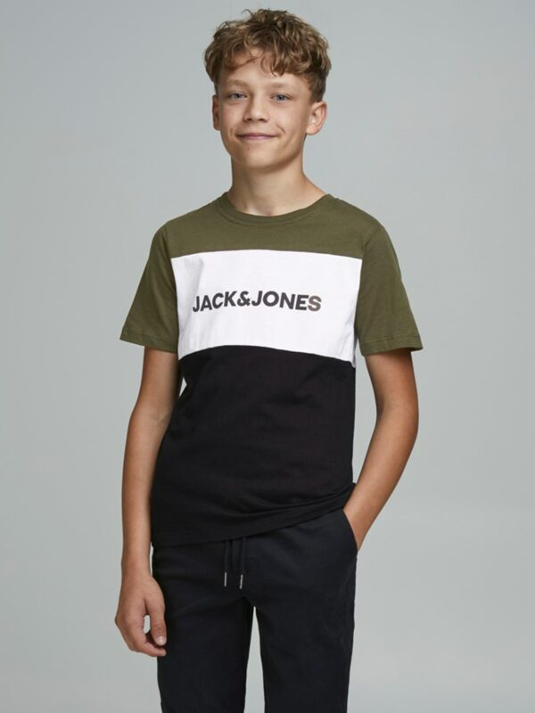 Jack & Jones Junior Logo Blocking Tee Grøn
