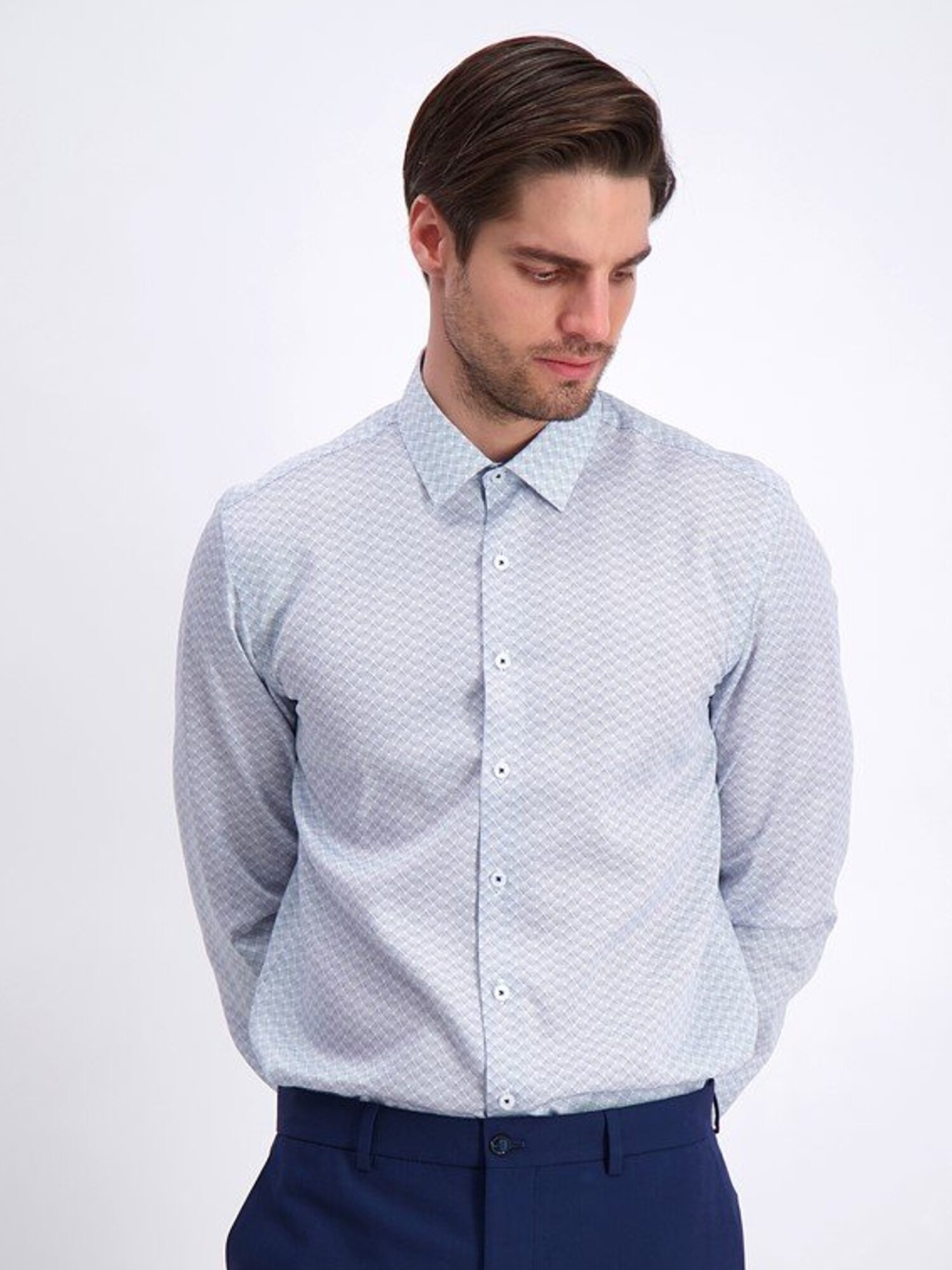 Lindbergh Black 30-242072 Skjorte Blue