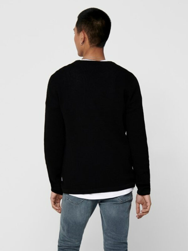 Only & Sons Pullover Panter Life Crew Knit Black