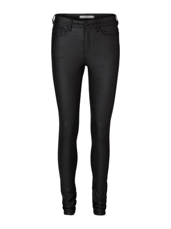 Vero Moda VMSEVEN SS Smooth Coated Pants Black
