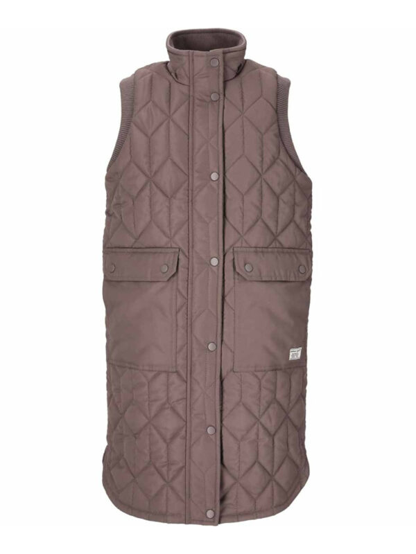 Weather Report Beah JR. Long Quilted Vest Iron